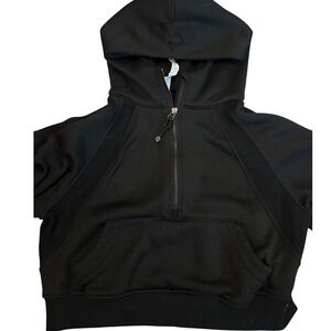 Lululemon scuba 1/2 Zip oversized cropped Hoodie size 4.